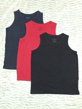 The Children's Place Tank Top 3-Pack in Black, Red, Navy
